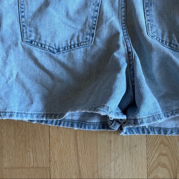 Topshop Moto light blue overall shorts size 6 - Picture 4 of 11